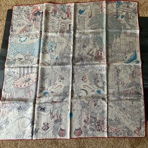 Women Scarf Animapolis 90 cm silk Carre animal cheetah 35"